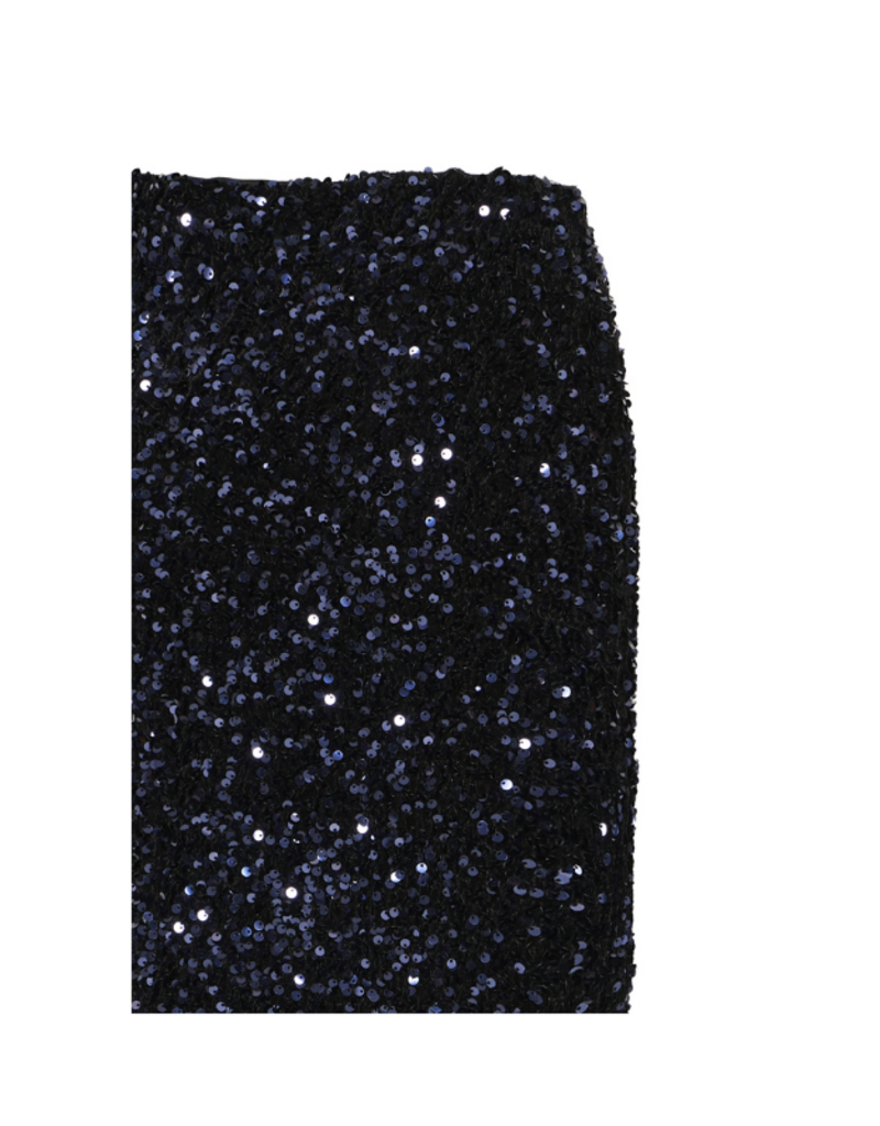 b.young Paillet Skirt in Evening Blue Sequins by b.young