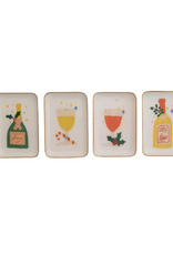 Creative Co-Op Holiday Spirits Enamel Tray