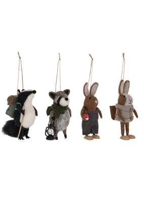 Creative Co-Op Felt Forest Animal Ornament