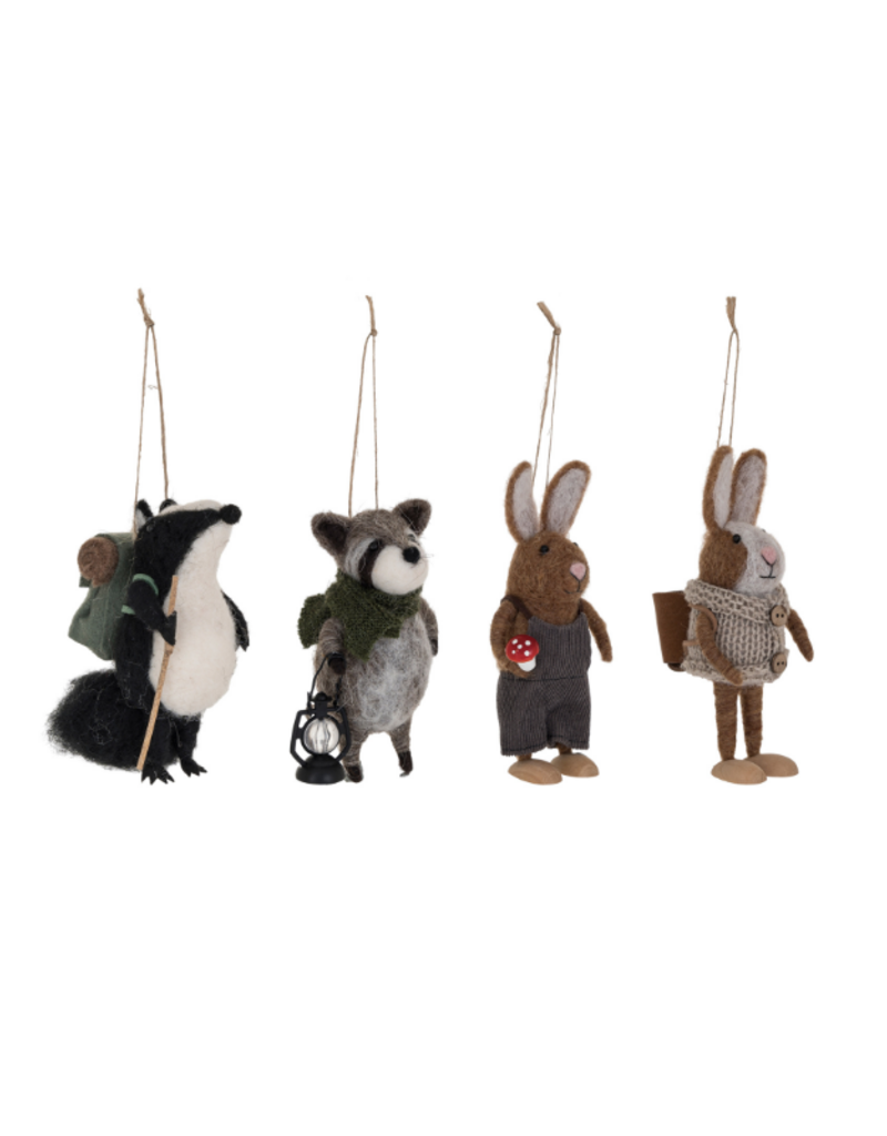 Creative Co-Op Felt Forest Animal Ornament
