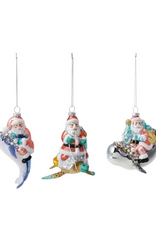 Creative Co-Op Santa Riding Sea Life Ornament
