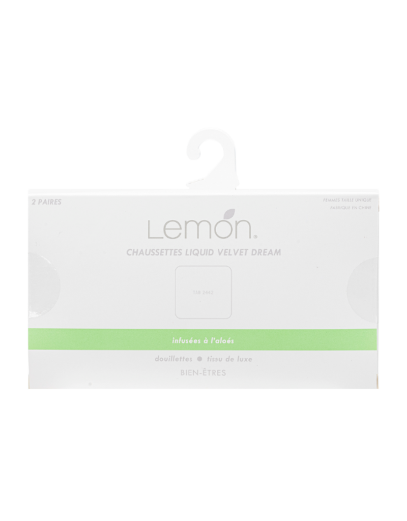 Lemon Loungewear Aloe Infused Liquid Velvet Dream Crew Socks Gift Box