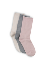 Lemon Loungewear Pillow Crew Socks in Pink - 3PK