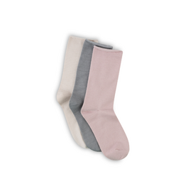 Lemon Loungewear Pillow Crew Socks in Pink - 3PK