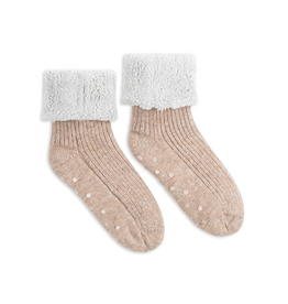 Lemon Loungewear Nordic Wool Slippers in Light Brown