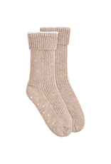Lemon Loungewear Nordic Wool Slippers in Light Brown