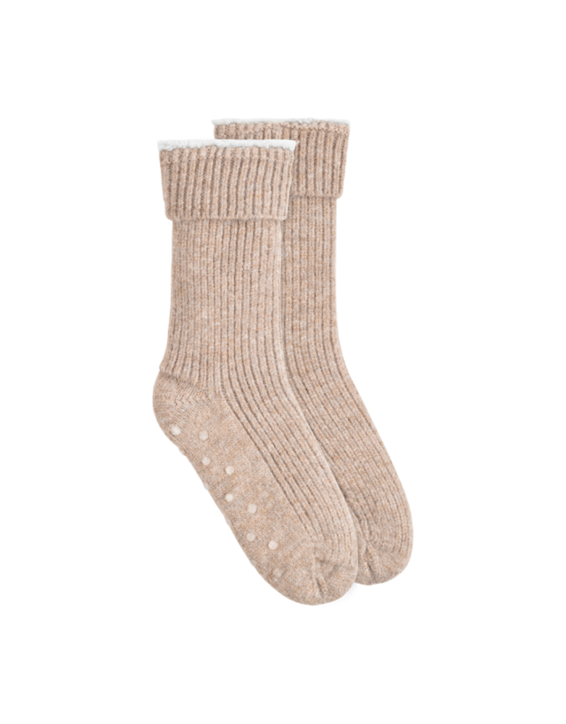 Lemon Loungewear Nordic Wool Slippers in Light Brown