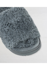 Lemon Loungewear Anywhere Berber Slide Slippers in Charcoal
