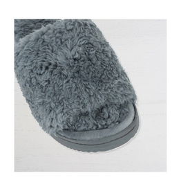 Lemon Loungewear Anywhere Berber Slide Slippers in Charcoal