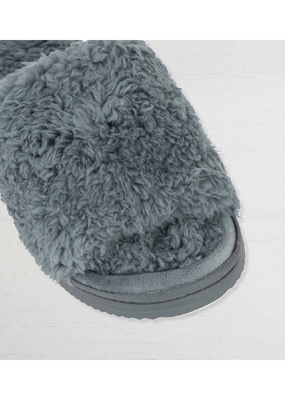 Lemon Loungewear Anywhere Berber Slide Slippers in Charcoal