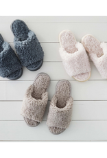 Lemon Loungewear Anywhere Berber Slide Slippers in Charcoal
