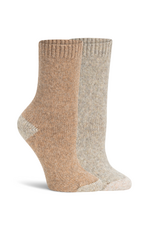 Lemon Loungewear Soft Cabin Crew Socks in Taupe - 3PK