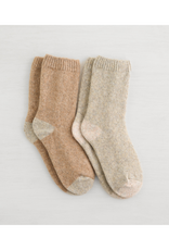 Lemon Loungewear Soft Cabin Crew Socks in Taupe - 3PK