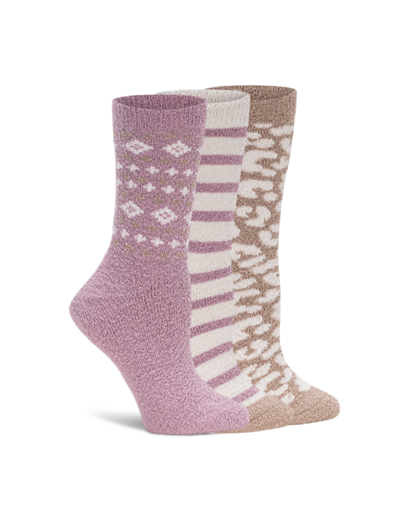 Lemon Loungewear Tootsie Roll Crew Socks Tan - 3PK