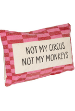 Creative Co-Op Not My Circus Not My Monkeys Cotton Pillow