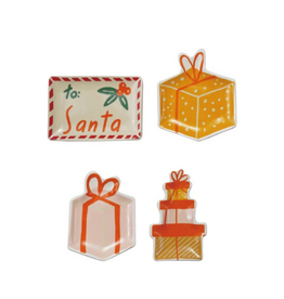 Creative Co-Op Gift/Letter Stoneware Trinket Dish