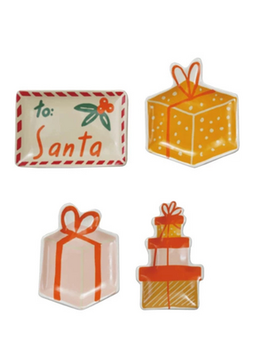 Creative Co-Op Gift/Letter Stoneware Trinket Dish