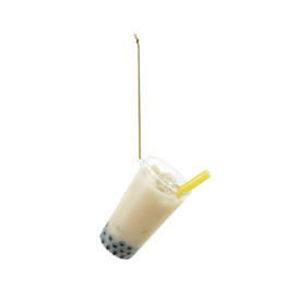 Creative Co-Op Glass Boba Tea Ornament