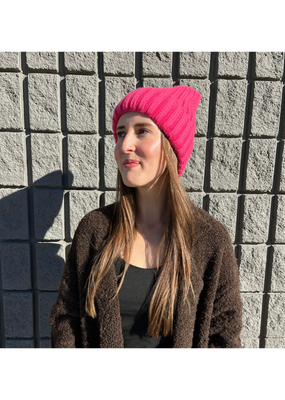 PNYC Amanda Satin Hat Hot Pink by PNYC