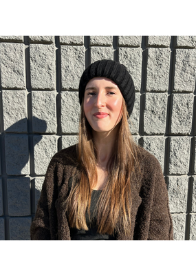 PNYC Amanda Satin Hat in Black by PNYC