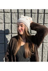 PNYC Lauren Heart Toque in White & Mocha by PNYC