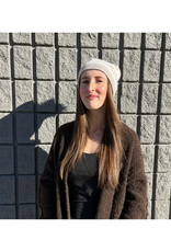 PNYC Lauren Heart Toque in White & Mocha by PNYC