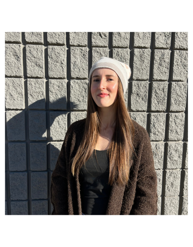 PNYC Lauren Heart Toque in White & Mocha by PNYC