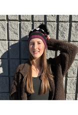 PNYC Lauren Heart Toque in Black & Pink by PNYC