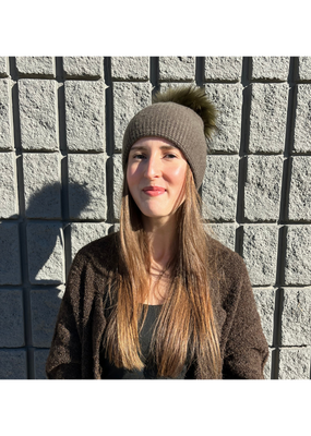 PNYC Carmen Waffle Toque in Olive by PNYC