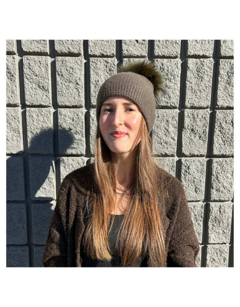 PNYC Carmen Waffle Toque in Olive by PNYC