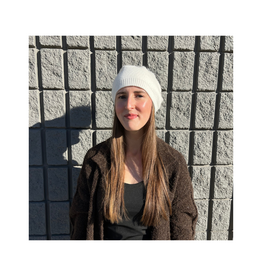 PNYC Evelyn Beanie in White by PNYC