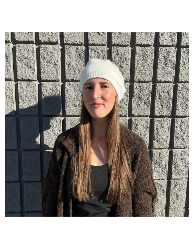 PNYC Evelyn Beanie in White by PNYC