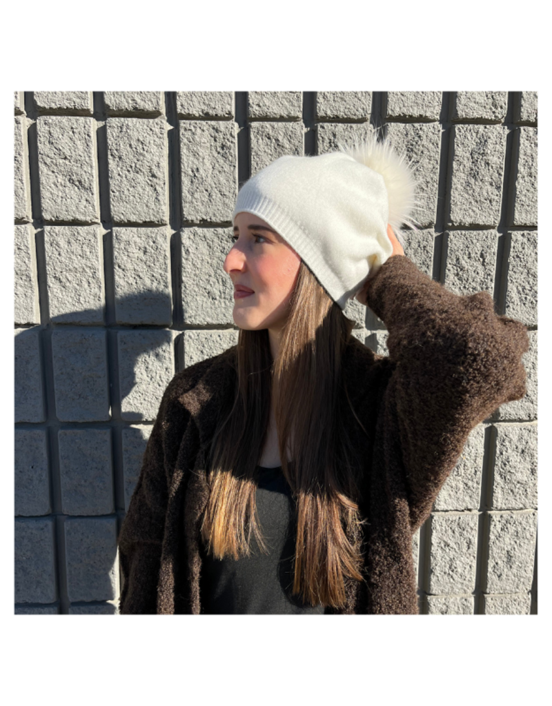 PNYC Evelyn Beanie in White by PNYC