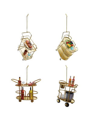 Creative Co-Op Bar Cart Ornament