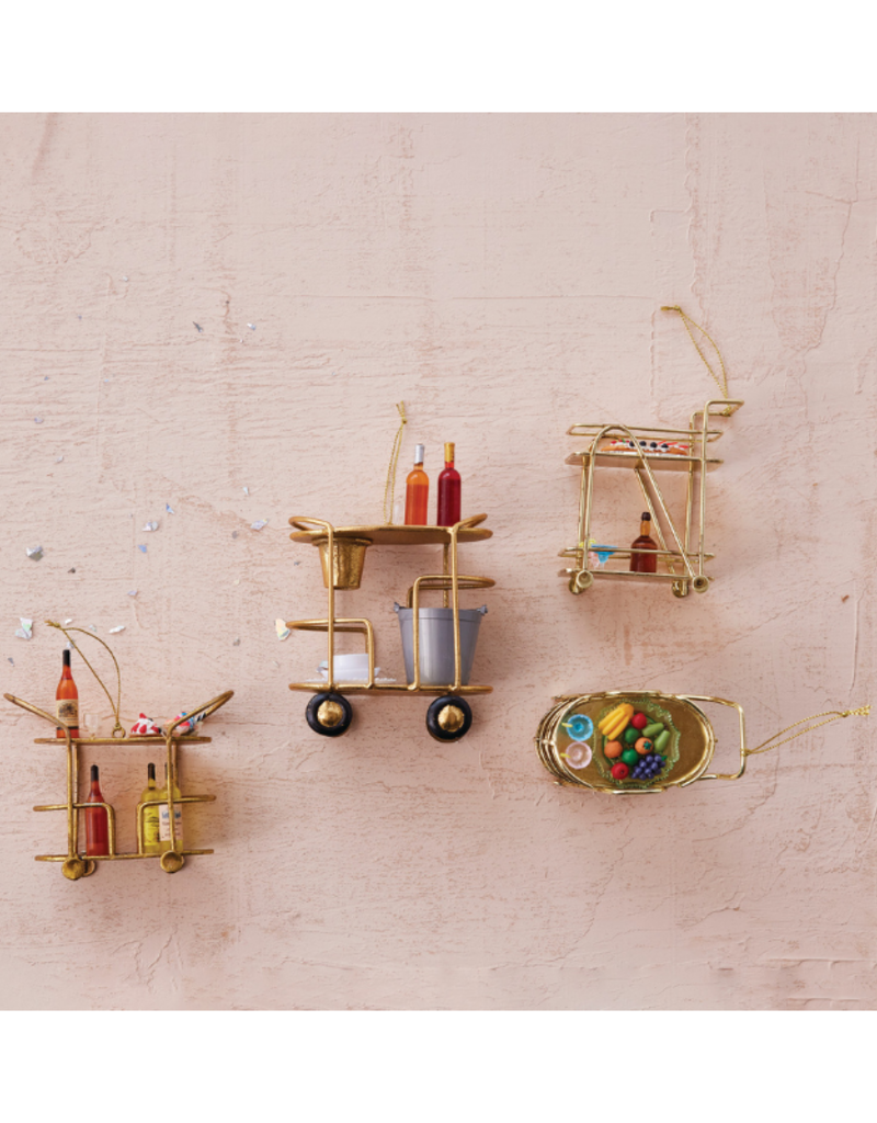 Creative Co-Op Bar Cart Ornament