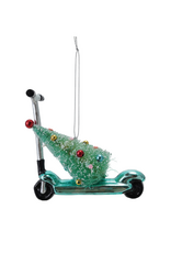 Creative Co-Op Glass Scooter with Tree Ornament