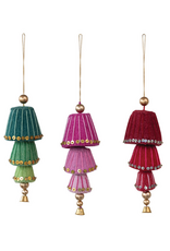 Creative Co-Op Wool Felt Tiered Bell Ornament