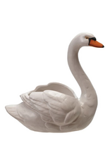Creative Co-Op Stoneware Swan Planter