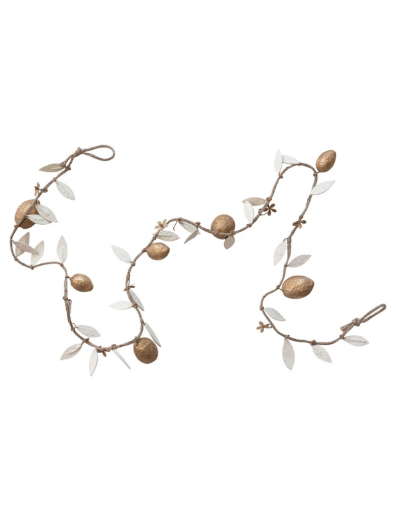 Creative Co-Op Handmade Paper Mache Lemon Garland