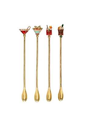 Creative Co-Op Christmas Cocktail Spoon