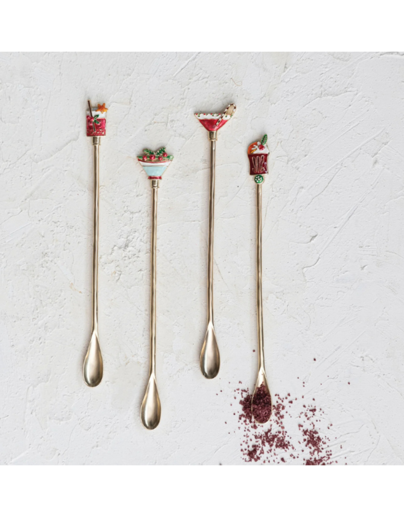 Creative Co-Op Christmas Cocktail Spoon