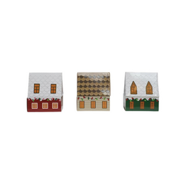 Creative Co-Op Christmas House Matches Assorted