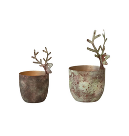 Creative Co-Op Metal Deer Votive Holder