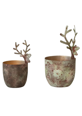 Creative Co-Op Metal Deer Votive Holder