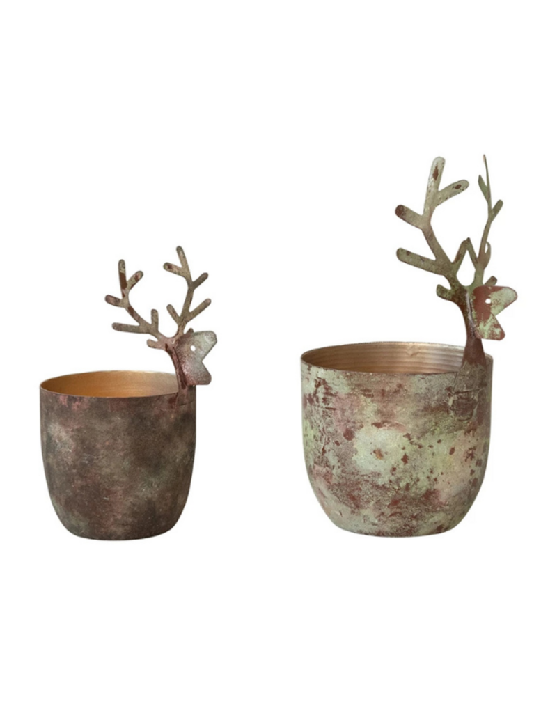 Creative Co-Op Metal Deer Votive Holder