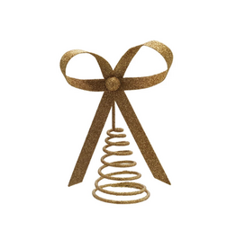 Creative Co-Op Gold Metal Bow Tree Topper