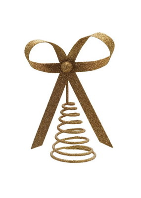 Creative Co-Op Gold Metal Bow Tree Topper