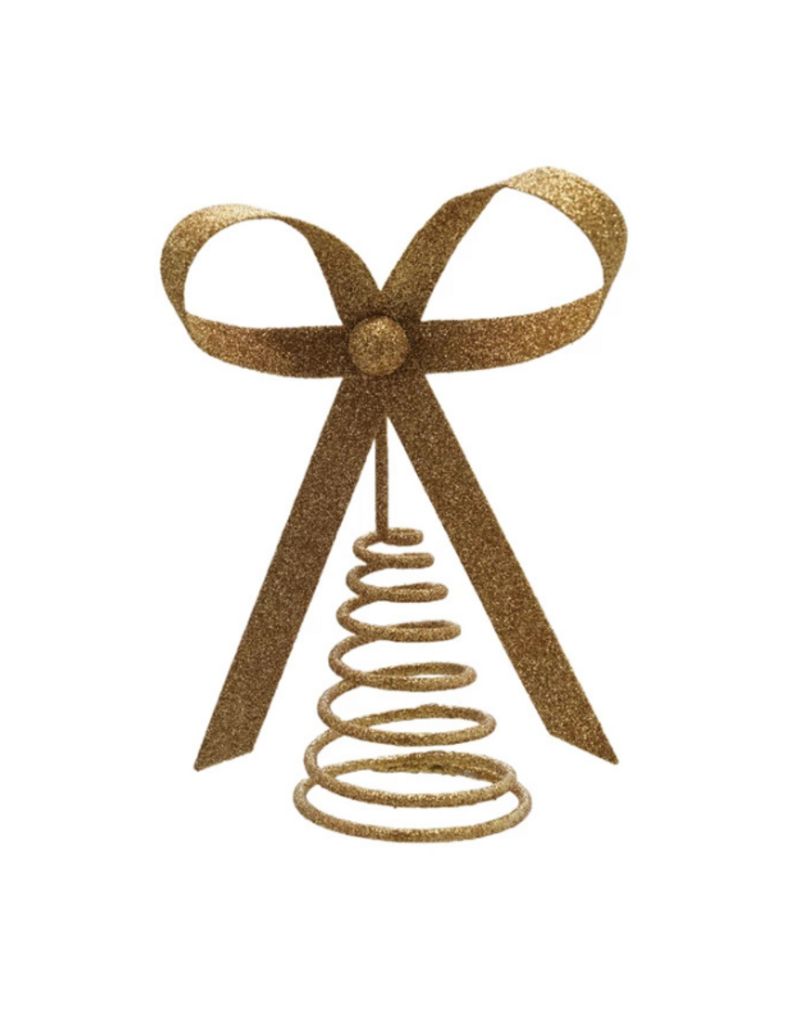 Creative Co-Op Gold Metal Bow Tree Topper