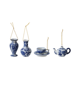Creative Co-Op Blue & White Ornament
