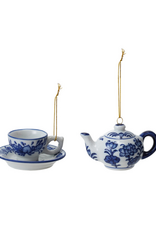 Creative Co-Op Blue & White Ornament